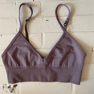 Purple sports bra